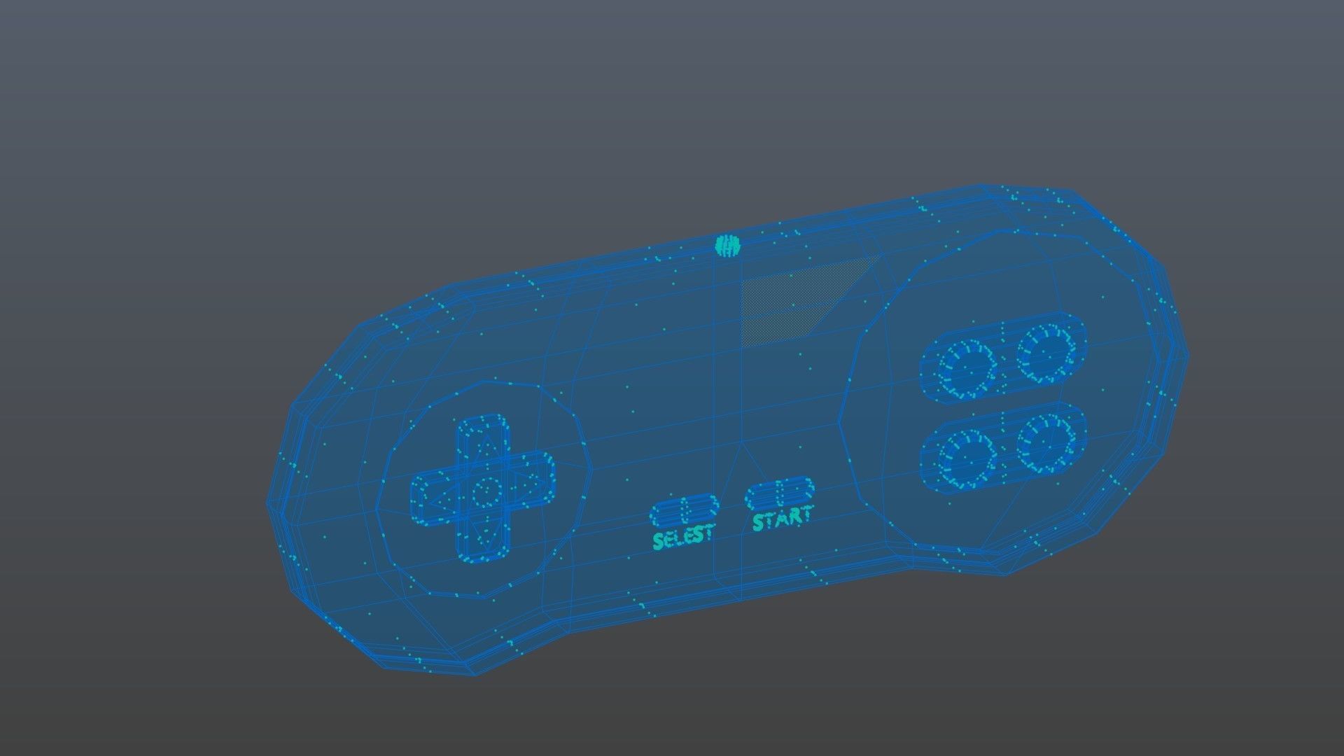 Low poly Game Controller 1 Low-poly 3D model_10