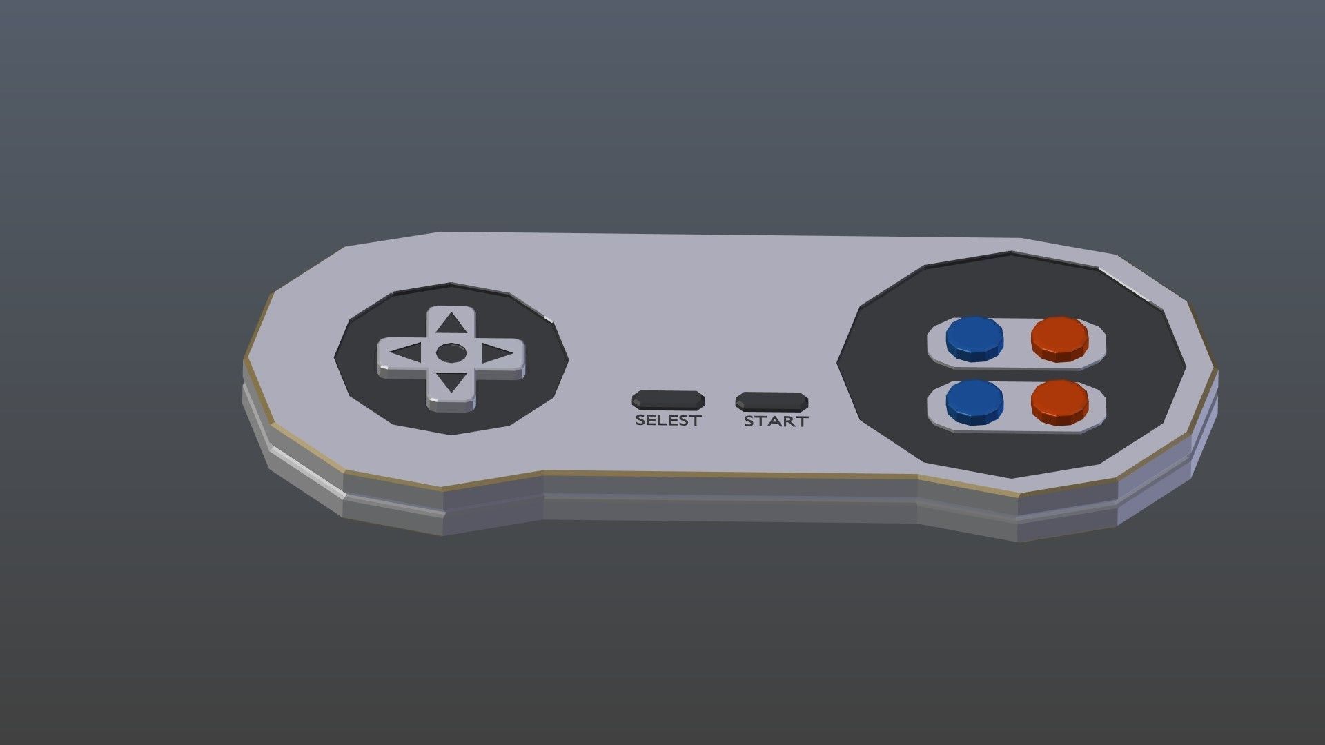 Low poly Game Controller 1 Low-poly 3D model_6