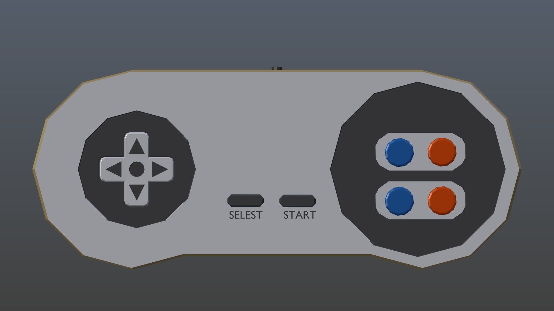 Low poly Game Controller 1 Low-poly 3D model_1