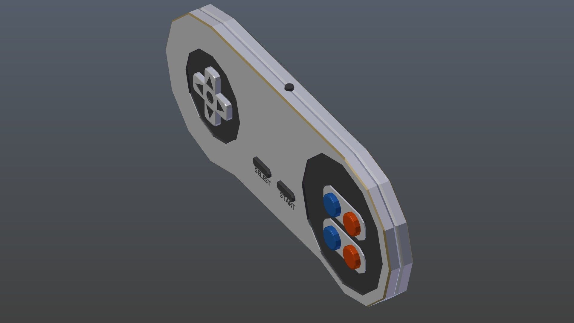 Low poly Game Controller 1 Low-poly 3D model_4