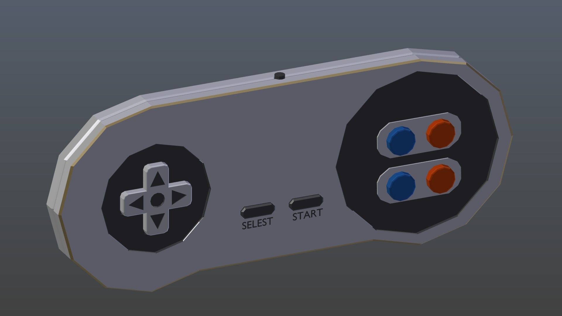 Low poly Game Controller 1 Low-poly 3D model_2