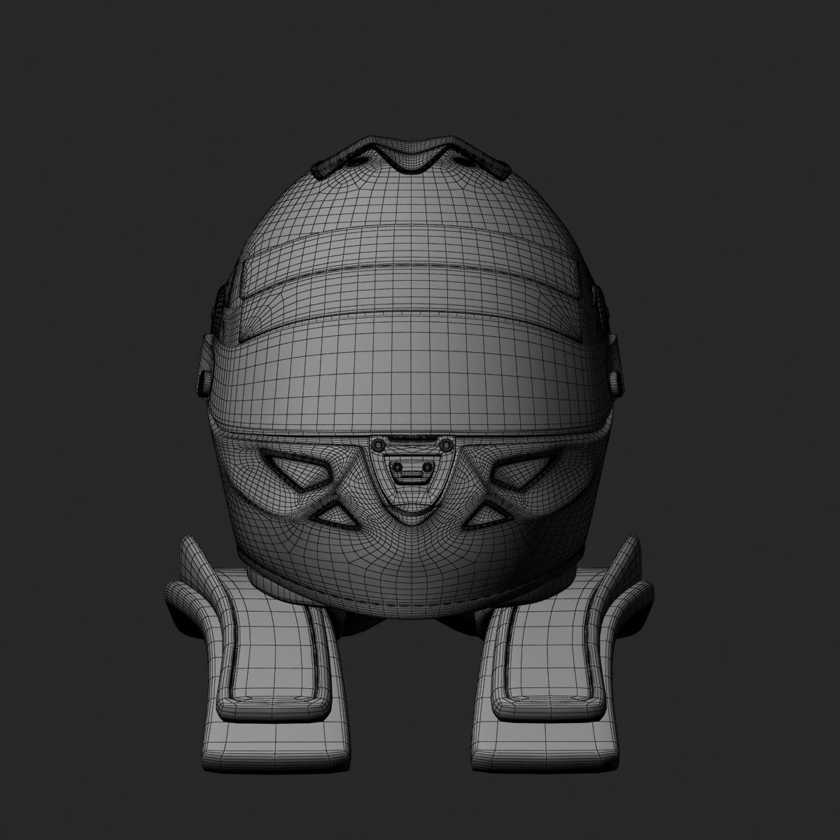 Fernando Alonso 2014 style Racing helmet 3D model_4