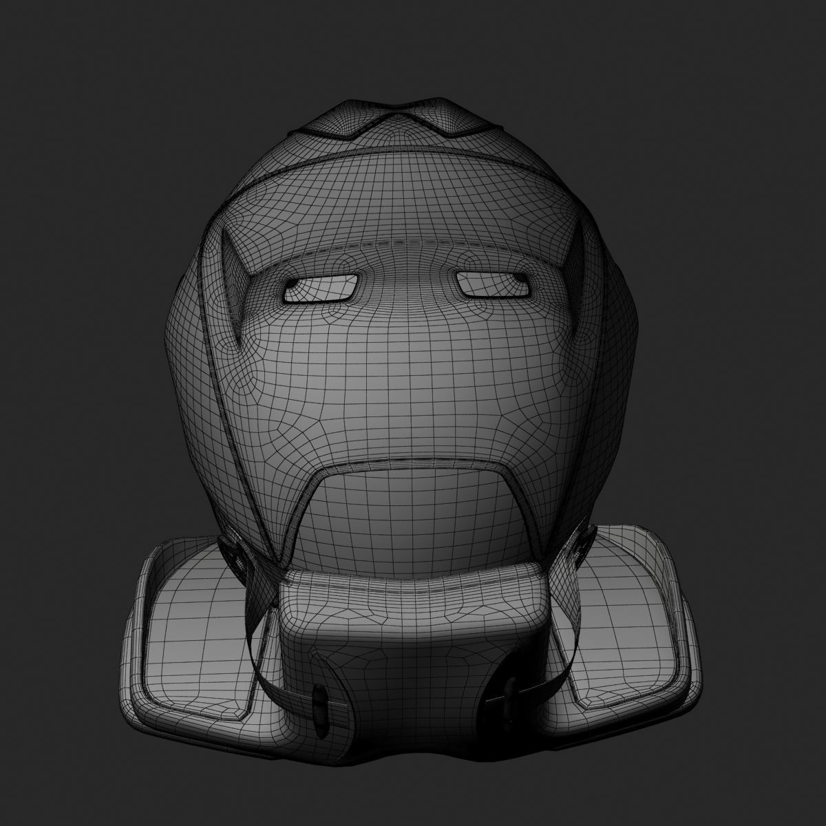 Fernando Alonso 2014 style Racing helmet 3D model_6