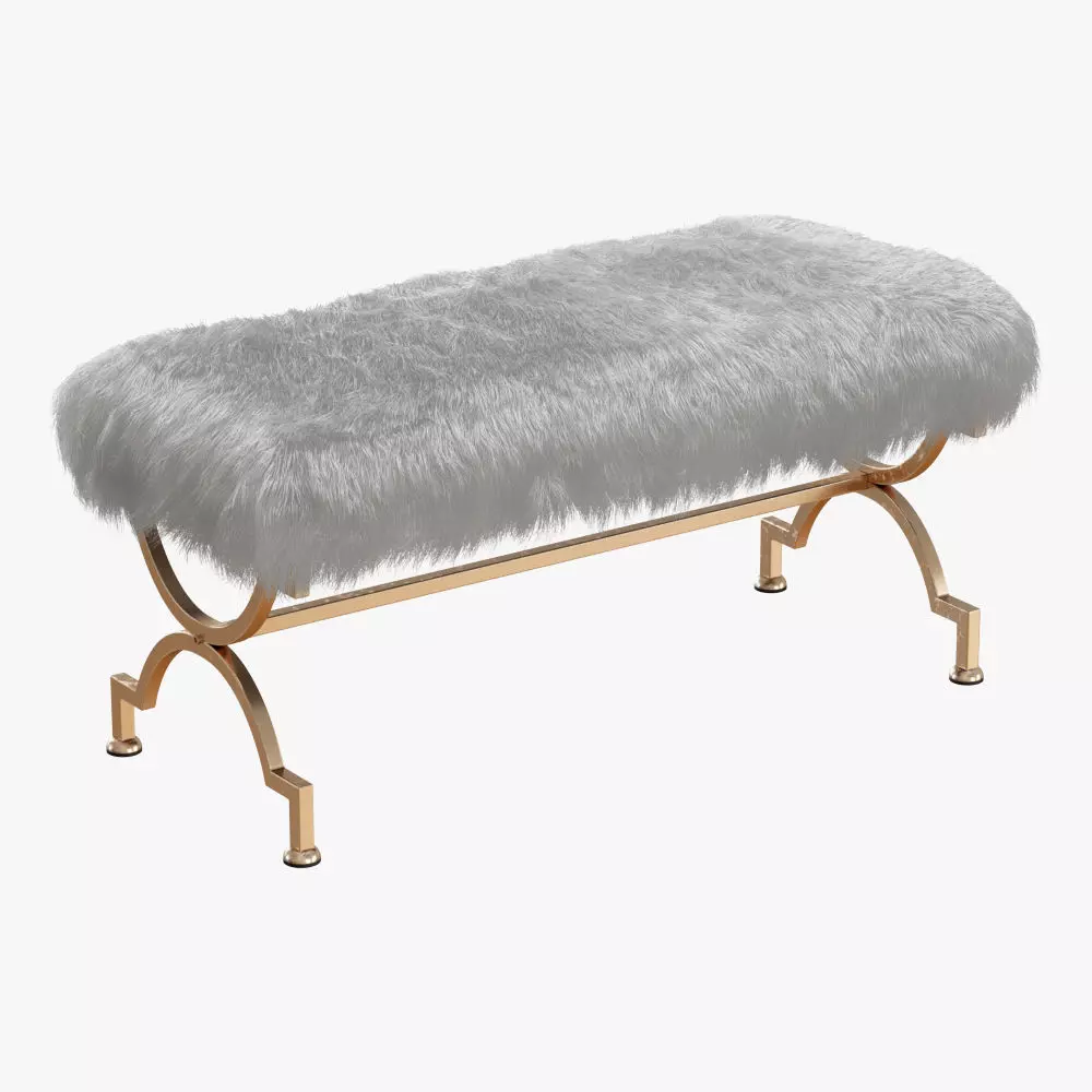 Bernice Wood Entryway Bench 3D model_0