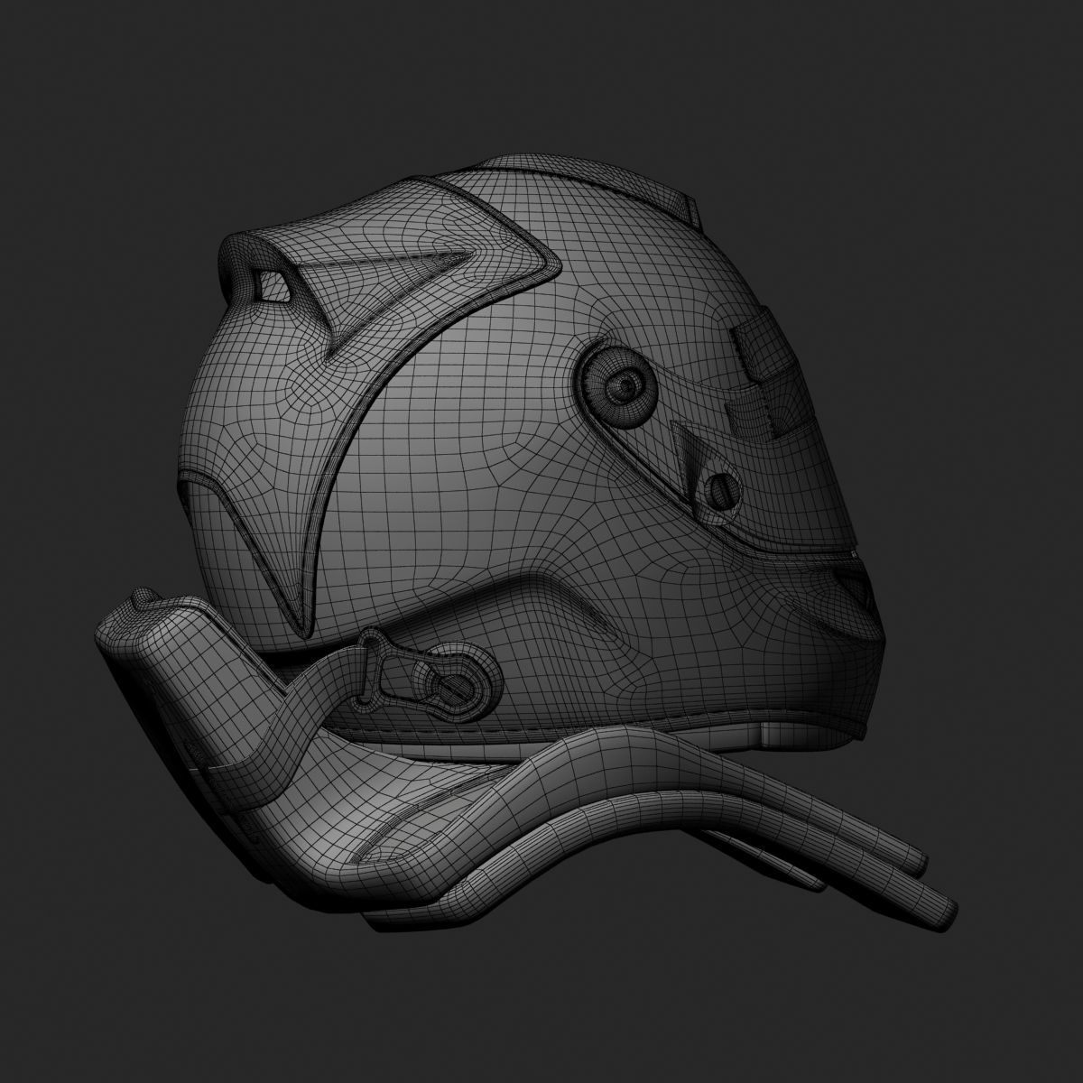 Kimi Raikkonen 2014 style Racing helmet 3D model_4