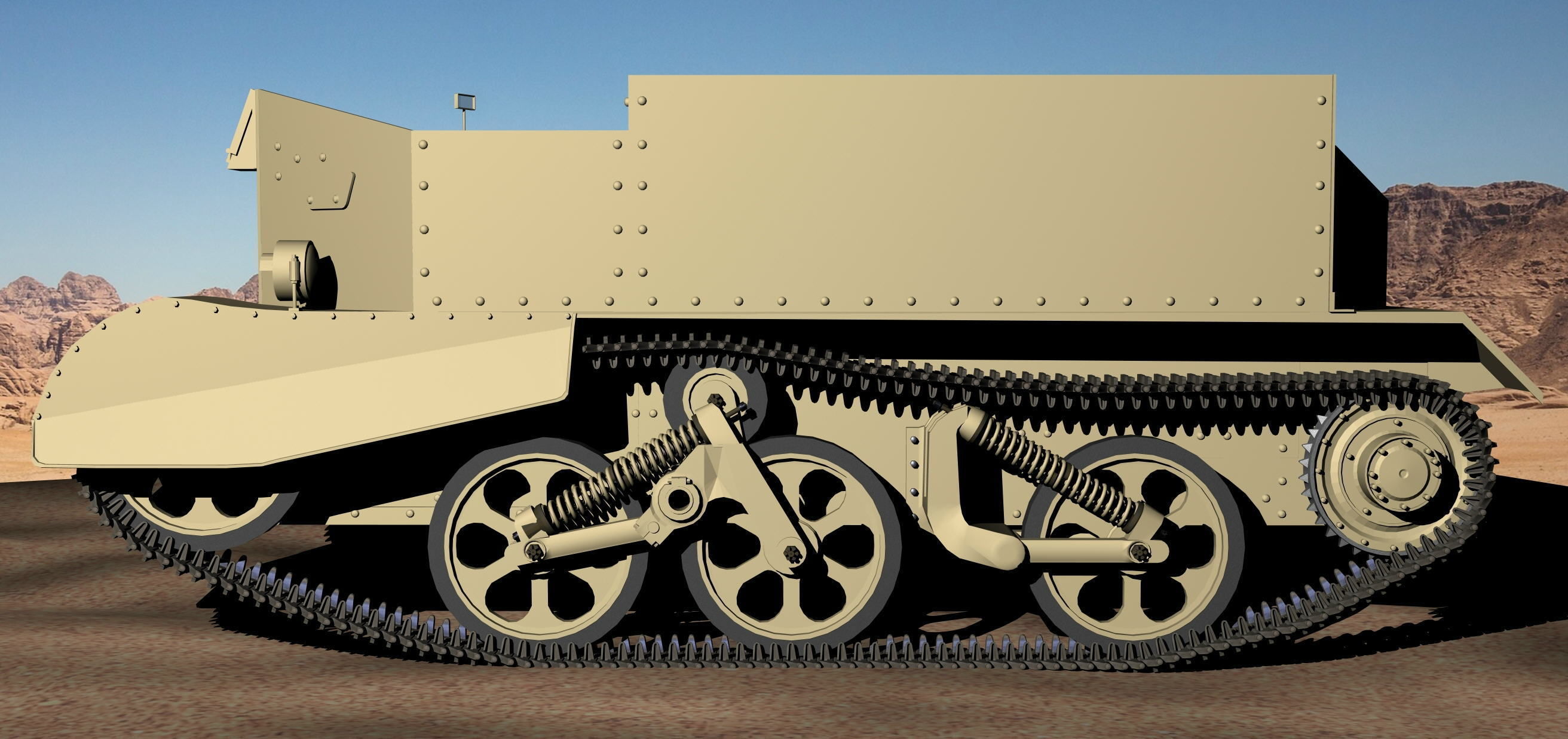 WWII Bren Gun Carrier 3D model_2
