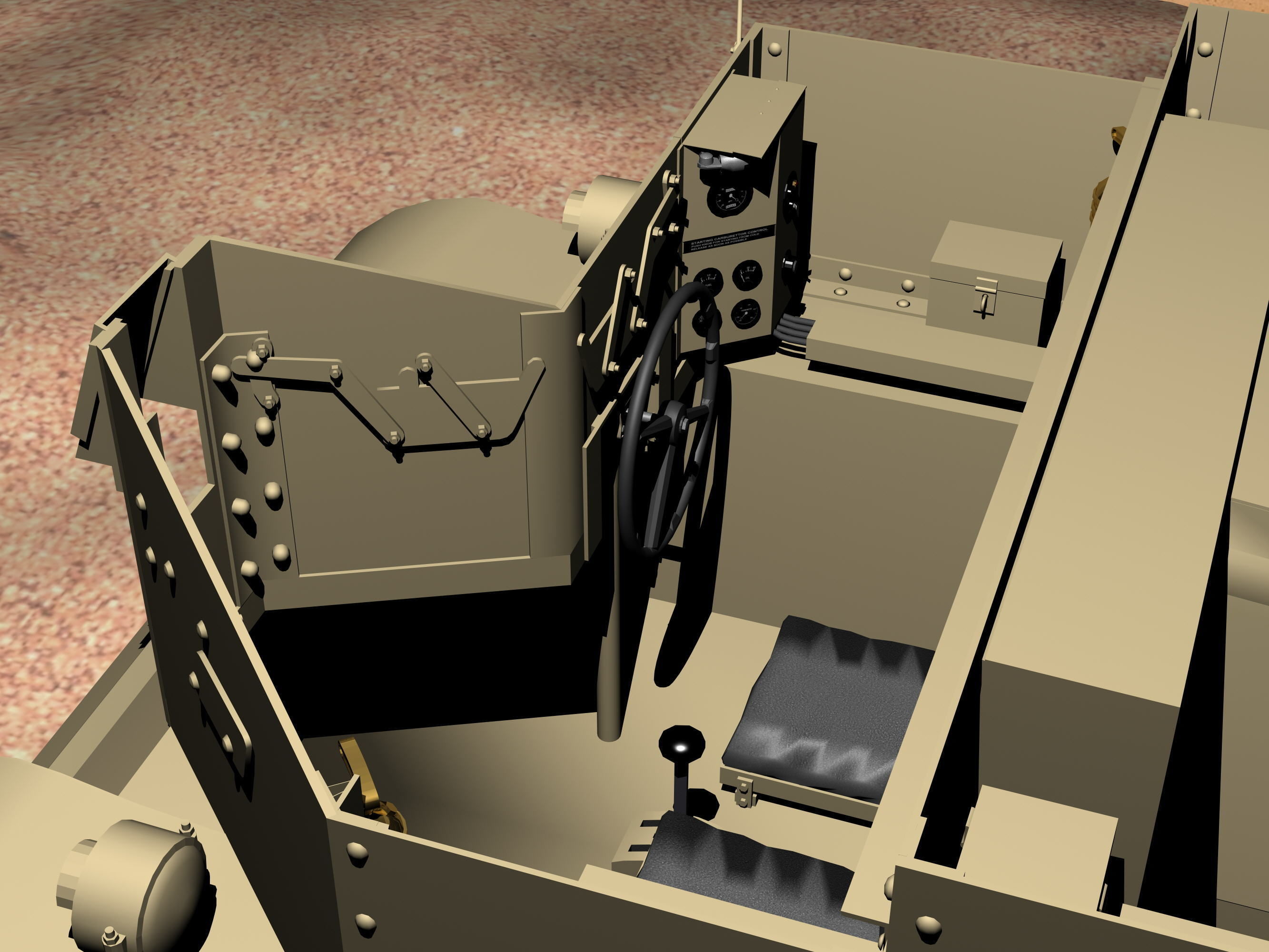 WWII Bren Gun Carrier 3D model_3