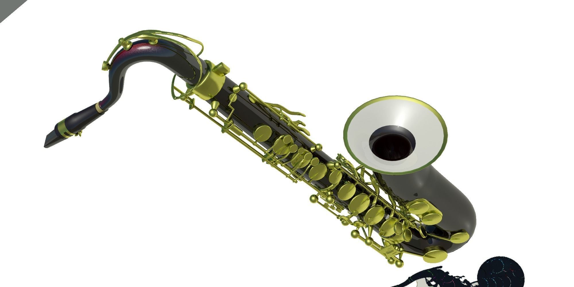 Saxophone model 3D model_3