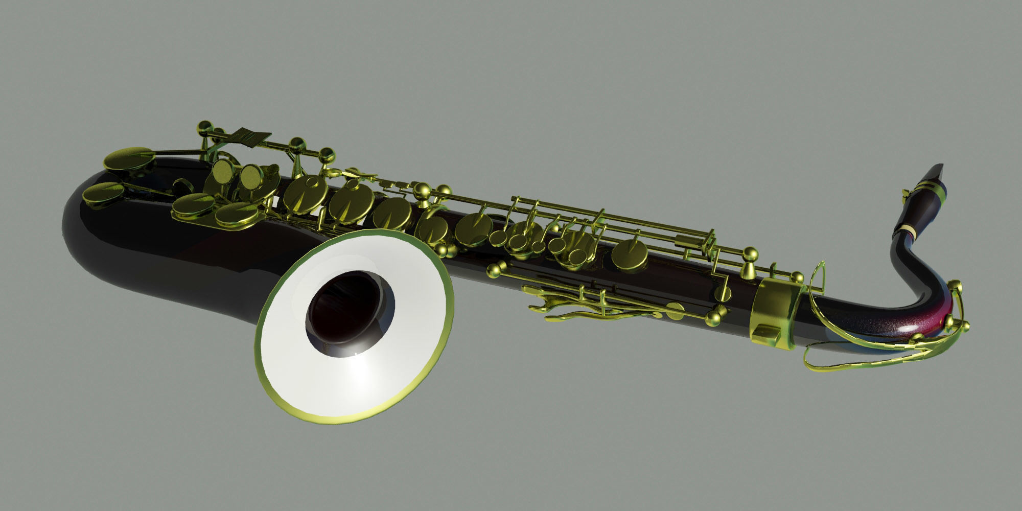 Saxophone model 3D model_4