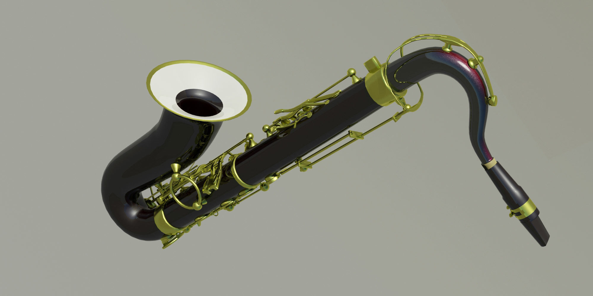 Saxophone model 3D model_2