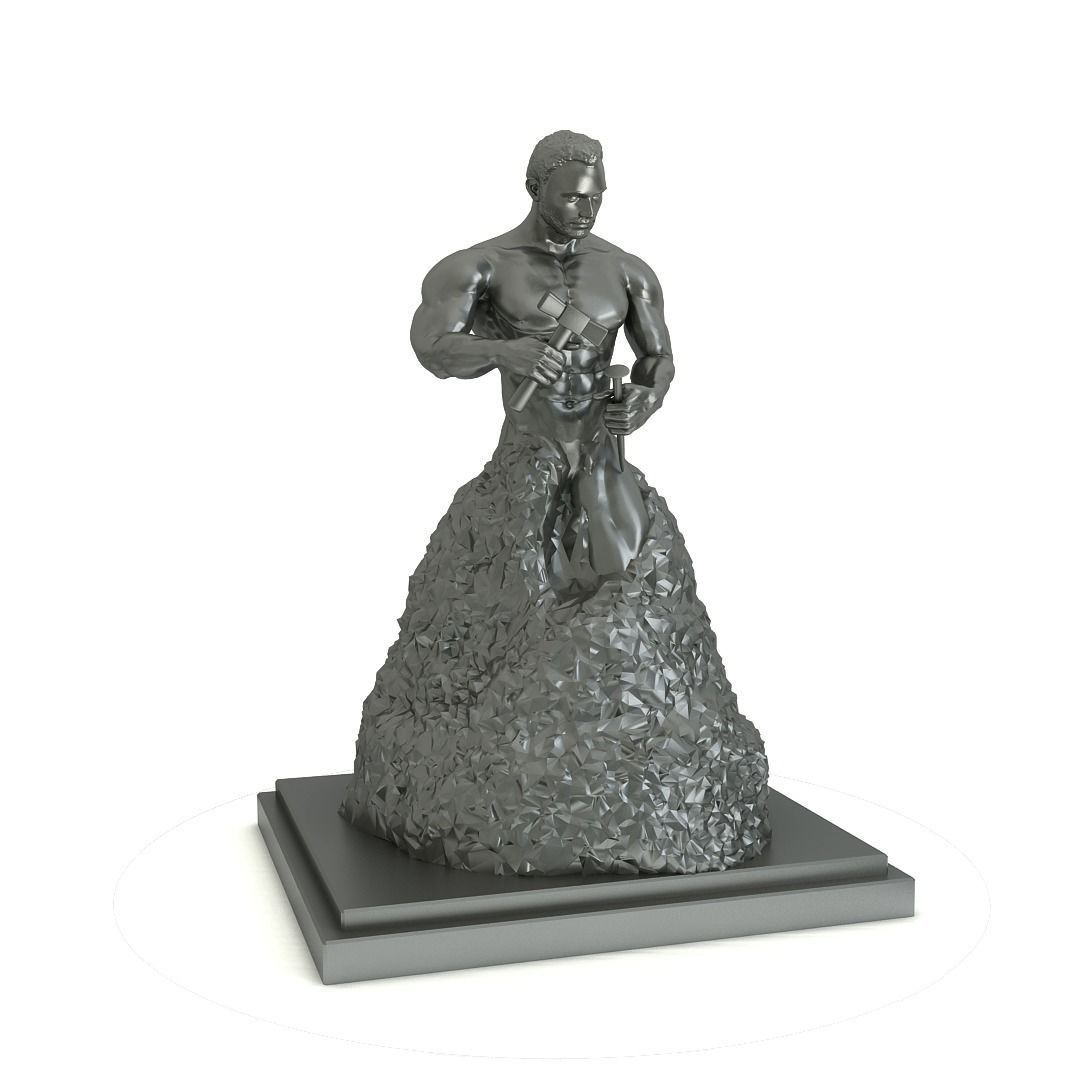 Bodybuilder Statue - Motivation - Gym - Fitness 3D print model_4