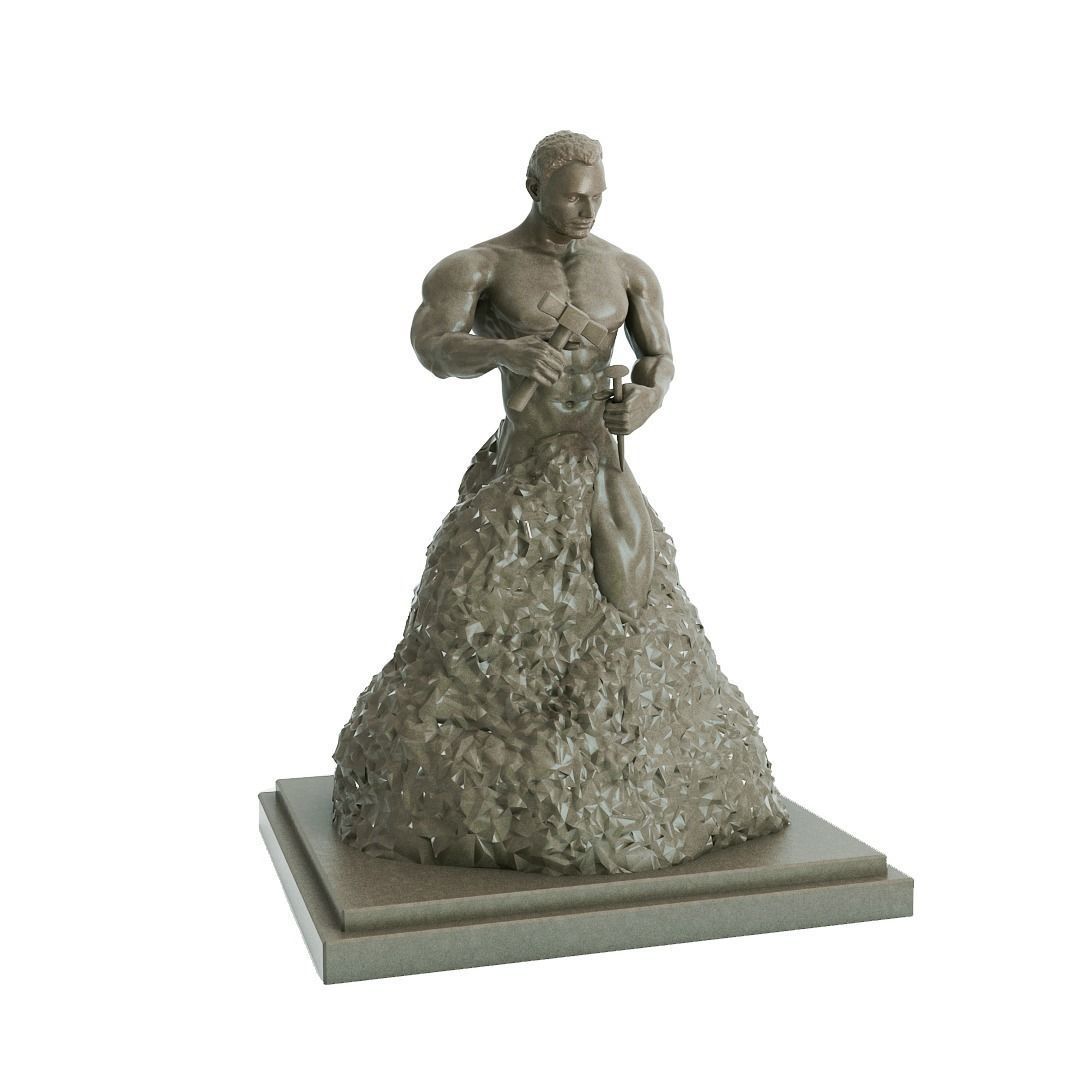 Bodybuilder Statue - Motivation - Gym - Fitness 3D print model_3