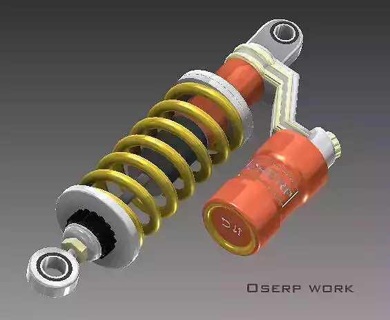 Motorcycle rear Suspension Free 3D model