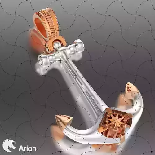 Anchor Pendant With Nautical Star