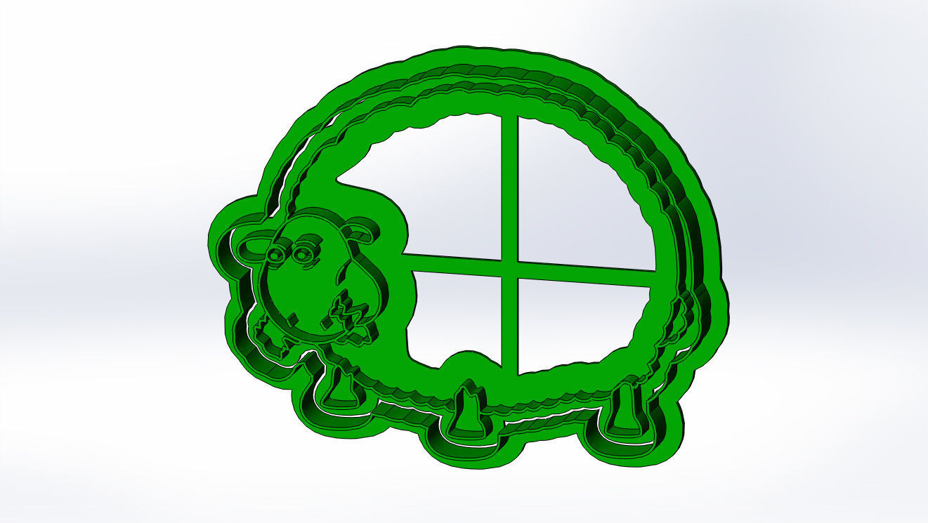 Shaun the sheep 3d print cookie cutters models 3D print model_2