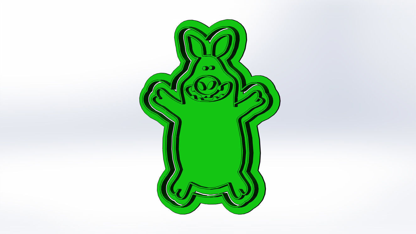 Shaun the sheep 3d print cookie cutters models 3D print model_6