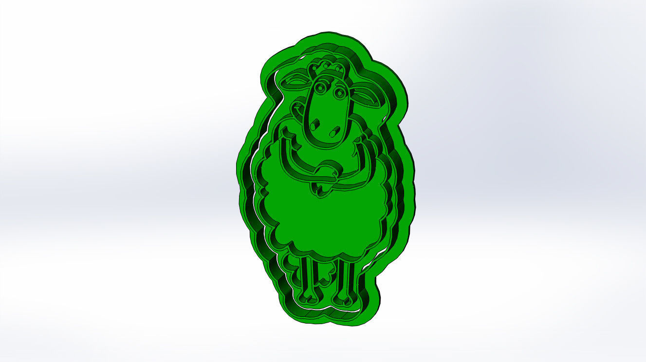 Shaun the sheep 3d print cookie cutters models 3D print model_10