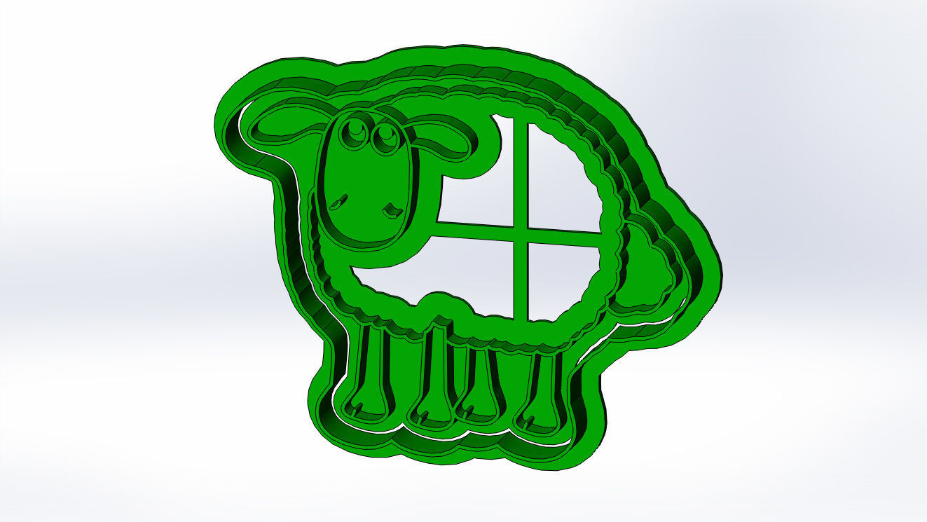 Shaun the sheep 3d print cookie cutters models 3D print model_8