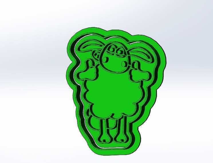 Shaun the sheep 3d print cookie cutters models 3D print model_9