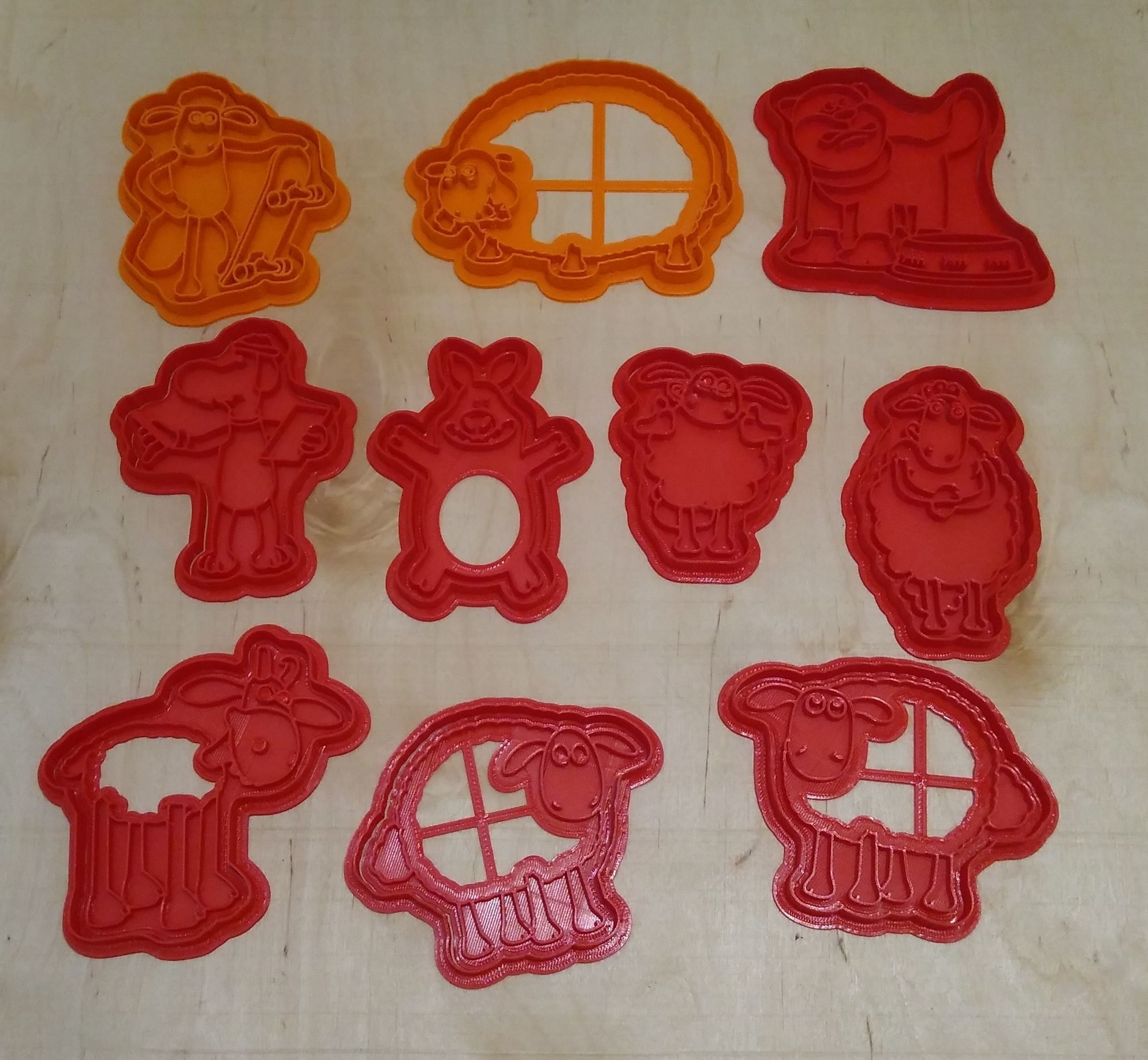 Shaun the sheep 3d print cookie cutters models 3D print model_1