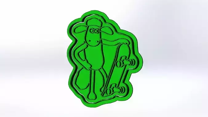 Shaun the sheep 3d print cookie cutters models 3D print model