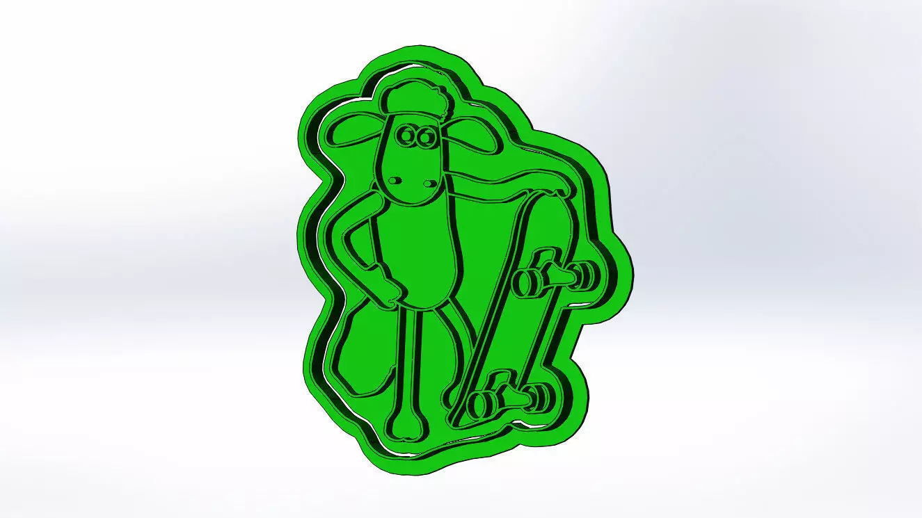 Shaun the sheep 3d print cookie cutters models 3D print model_0