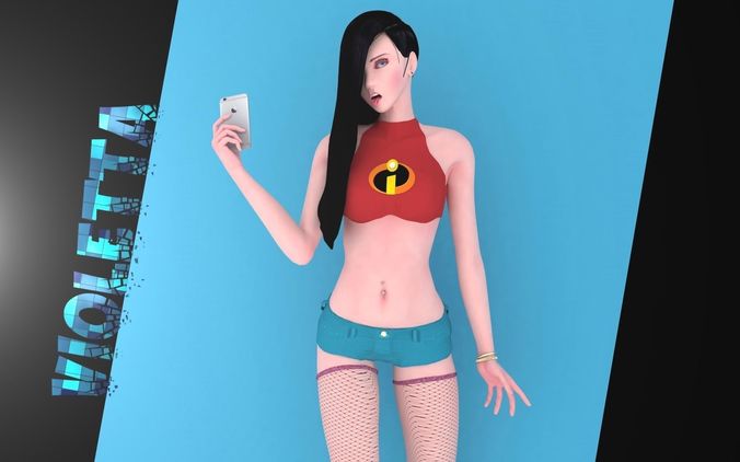 Violetta Parr - The Incredibles Low-poly 3D model