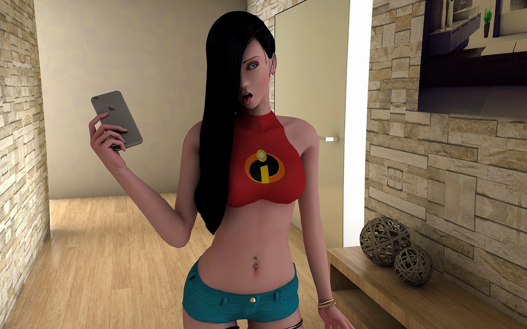 Violetta Parr - The Incredibles Low-poly 3D model_1