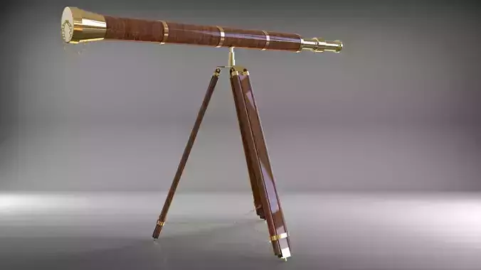 telescope antique 3D model