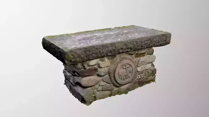 church altar scan from a real object 3D model