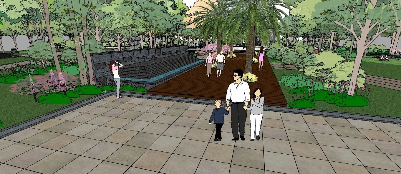 landscape layout for buildings  Low-poly 3D model_4