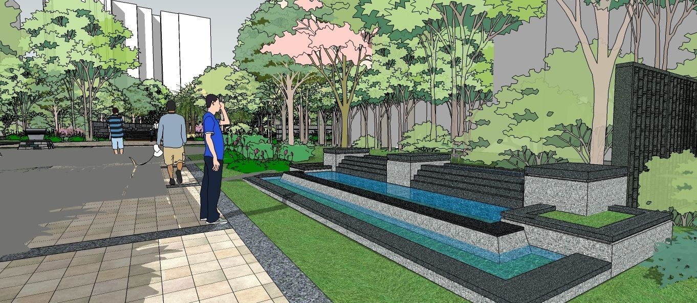 landscape layout for buildings  Low-poly 3D model_5