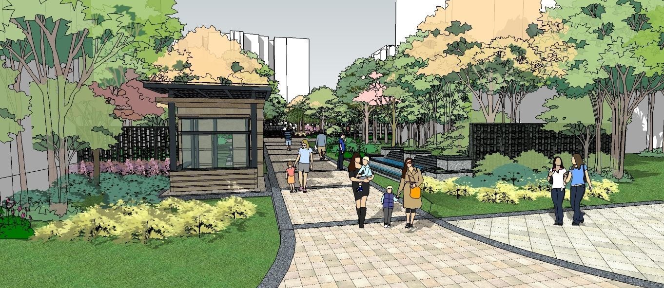 landscape layout for buildings  Low-poly 3D model_2