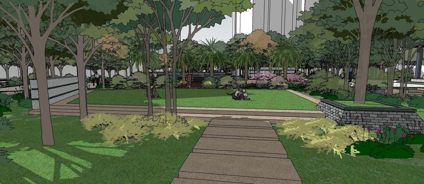 landscape layout for buildings  Low-poly 3D model_6