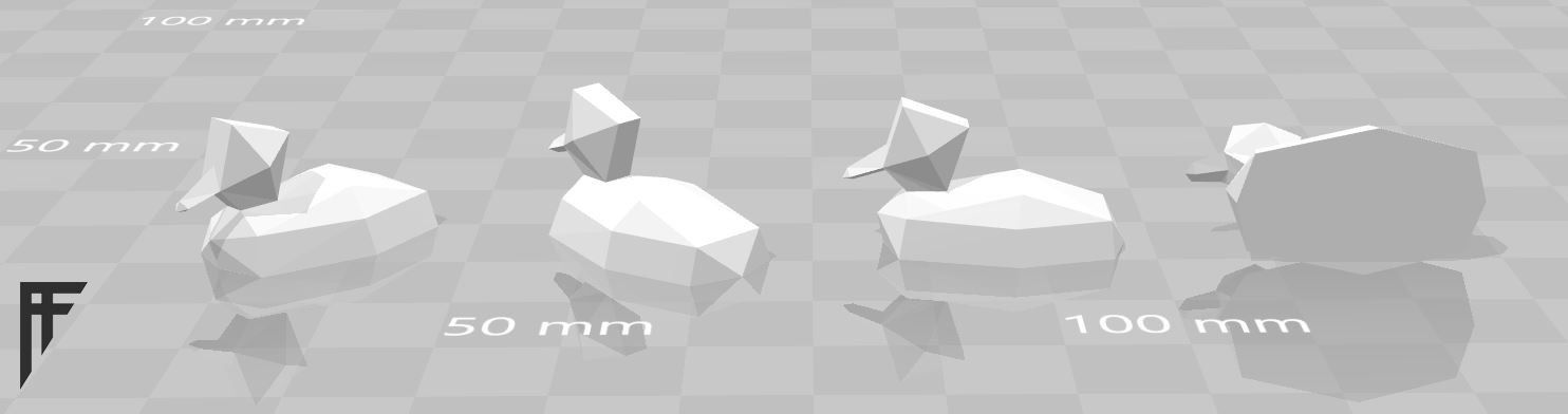 Low Poly Duckling polygonal duck Low-poly 3D model_1