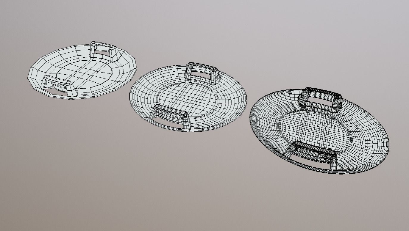 Game Ready Glider Winter Toy Blue Low - High Poly Low-poly 3D model_2