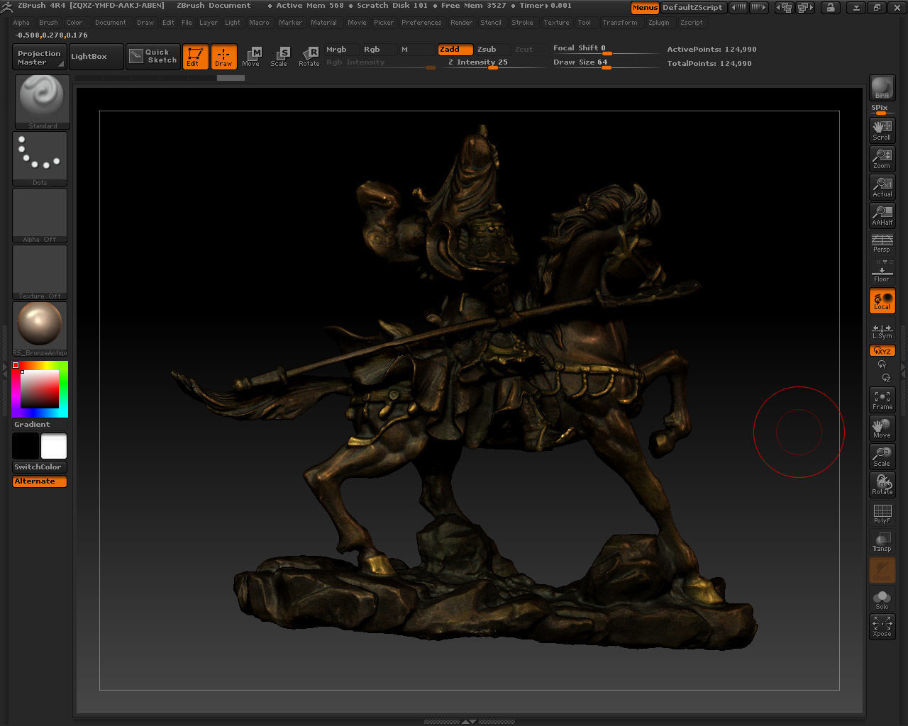 GUANGONG statue of chinese warrior on horse 3D print model_1