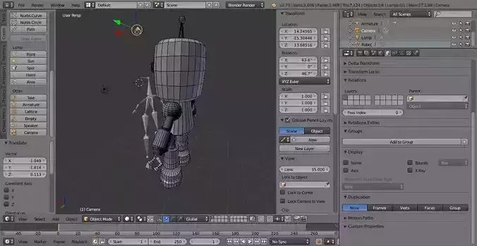 Roboto- the small helper robot Low-poly 3D model