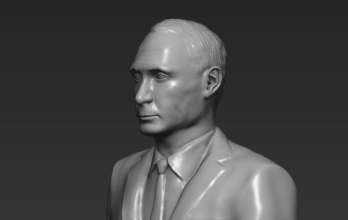 Vladimir Putin 3D printing ready stl obj formats 3D print model_3