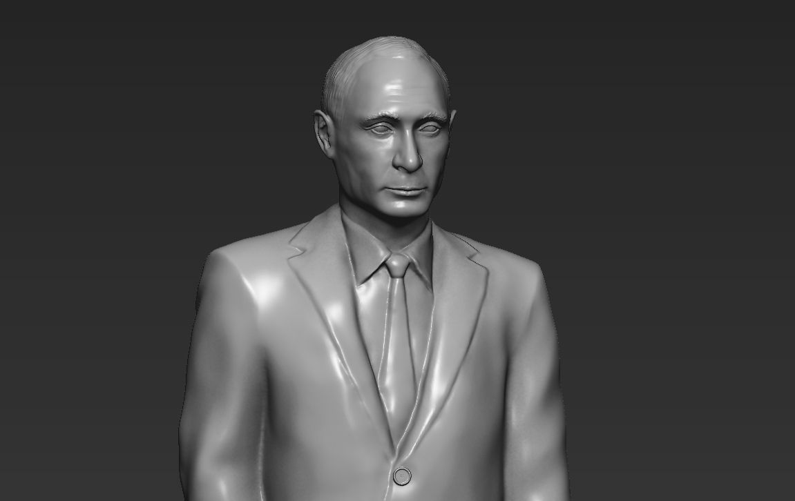 Vladimir Putin 3D printing ready stl obj formats 3D print model_1