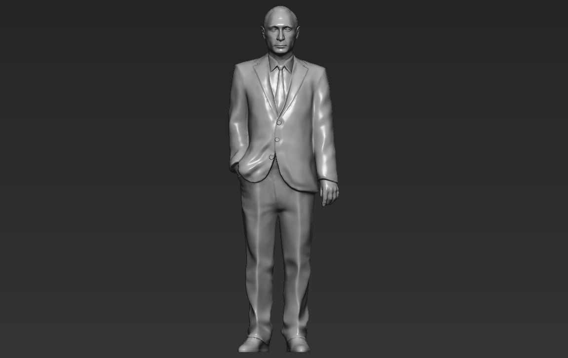 Vladimir Putin 3D printing ready stl obj formats 3D print model_4