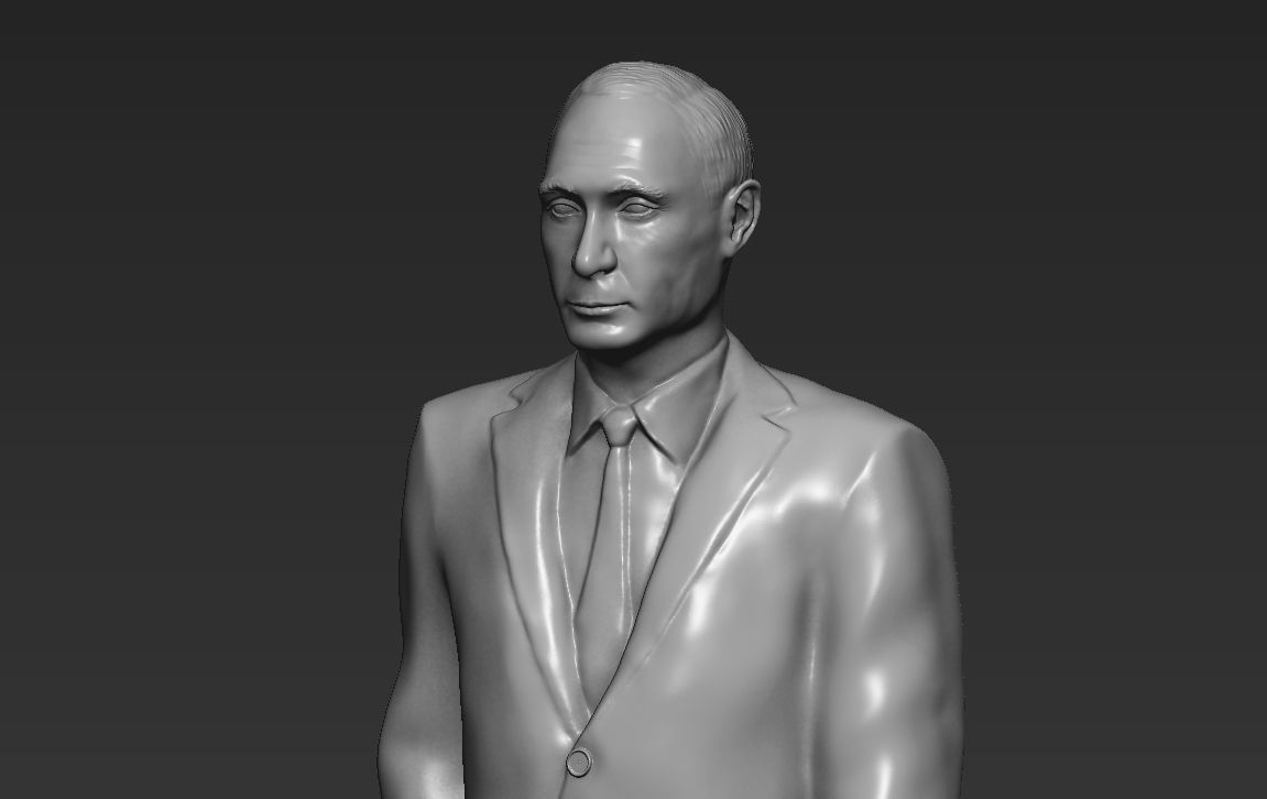 Vladimir Putin 3D printing ready stl obj formats 3D print model_2