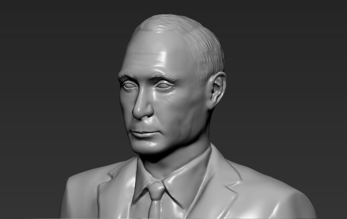 Vladimir Putin 3D printing ready stl obj formats 3D print model_16