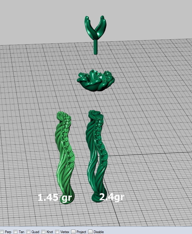 Flower Engagement ring Set  Own design 0182  3D print model_3