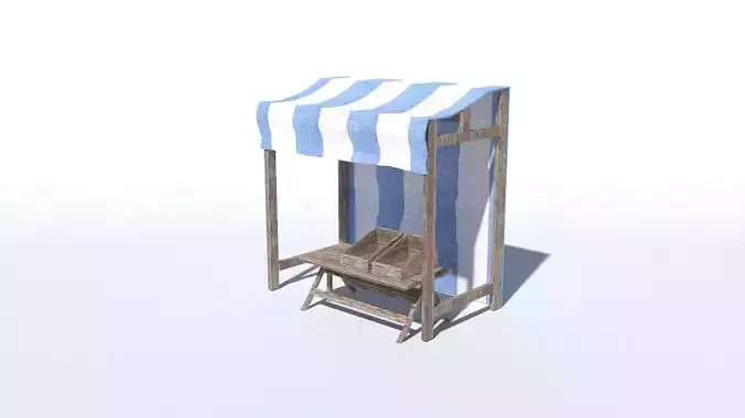 Medieval Stand Low Poly
