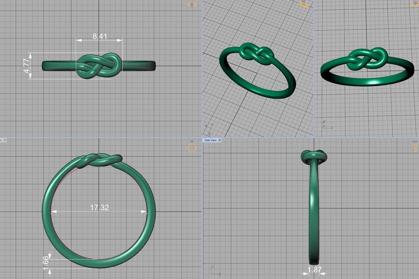 The Knot ring 3dmodel 3D print model_9