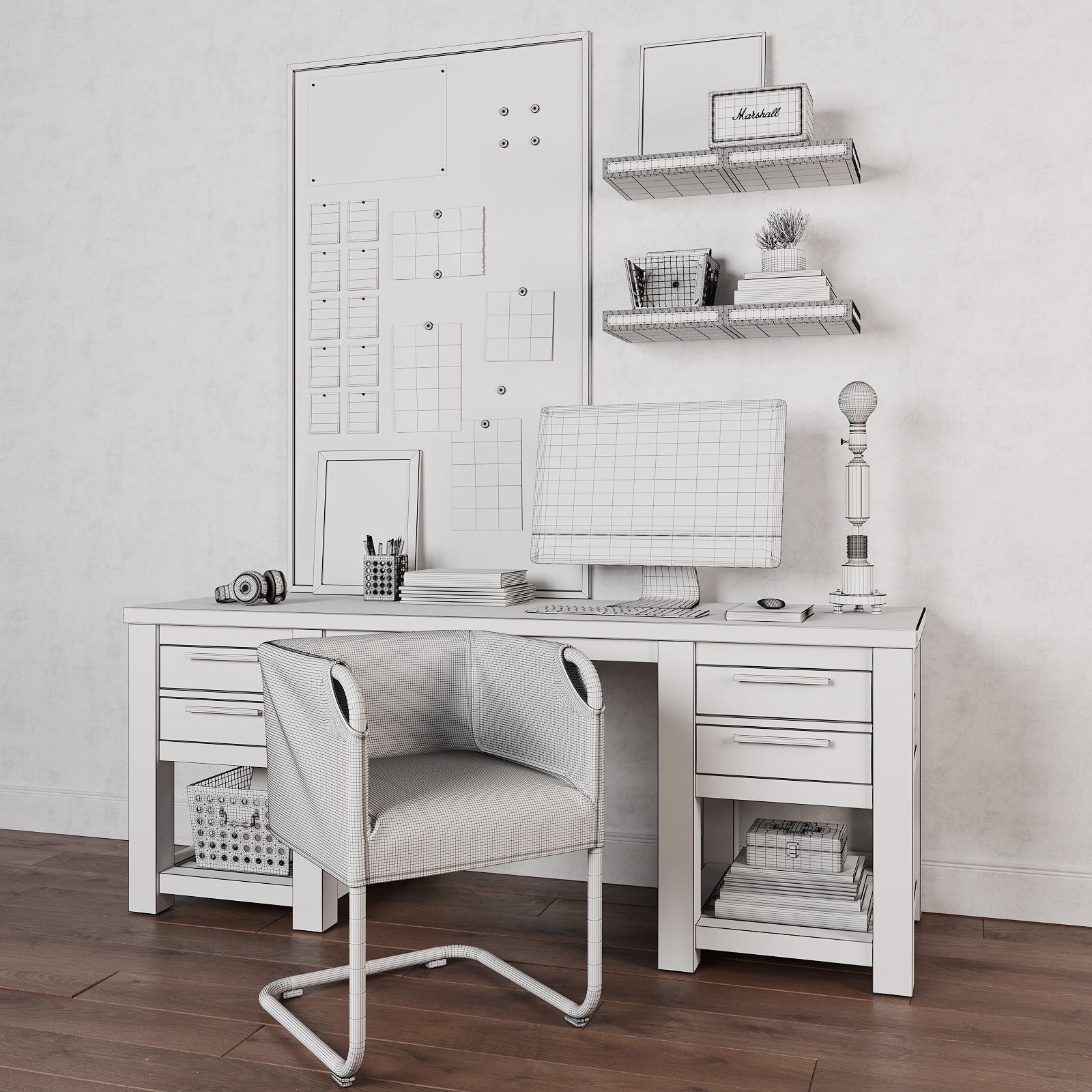 Vaughn Storage Desk 3D model_5