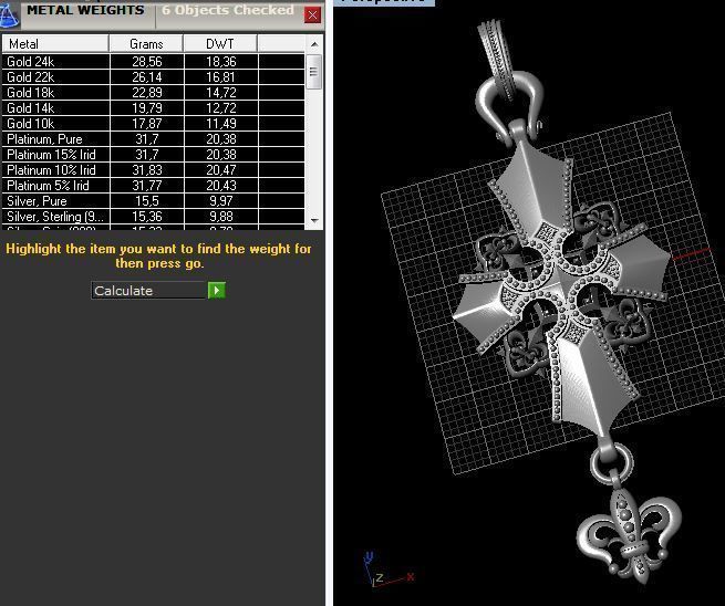 Pendant cross Empire 3D print model_1