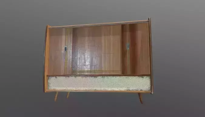Vintage Home Entertainment System Low-poly 3D model Vintage Home Entertainment System Low-poly 3D model