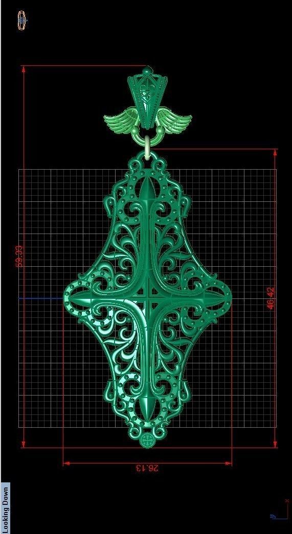 Pendant with pattern 3D print model_2